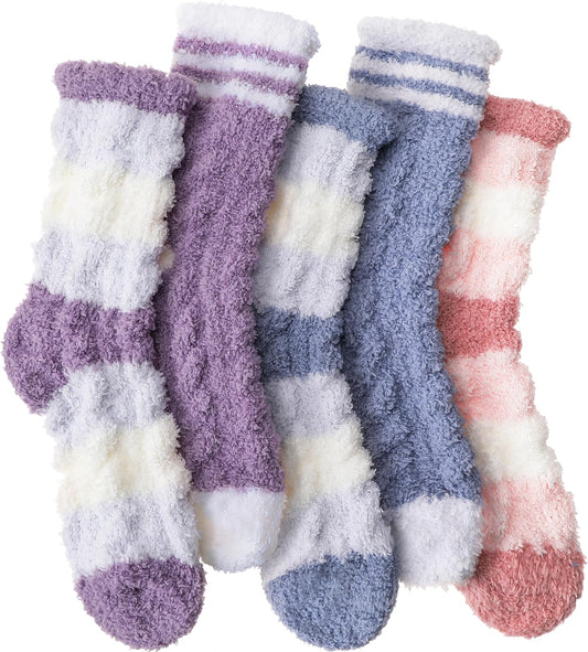 Womens Fuzzy Socks Fleece Fluffy Cabin Plh Warm Sleep Soft Cozy Winter Adult Socks V1258-DP02-E-381