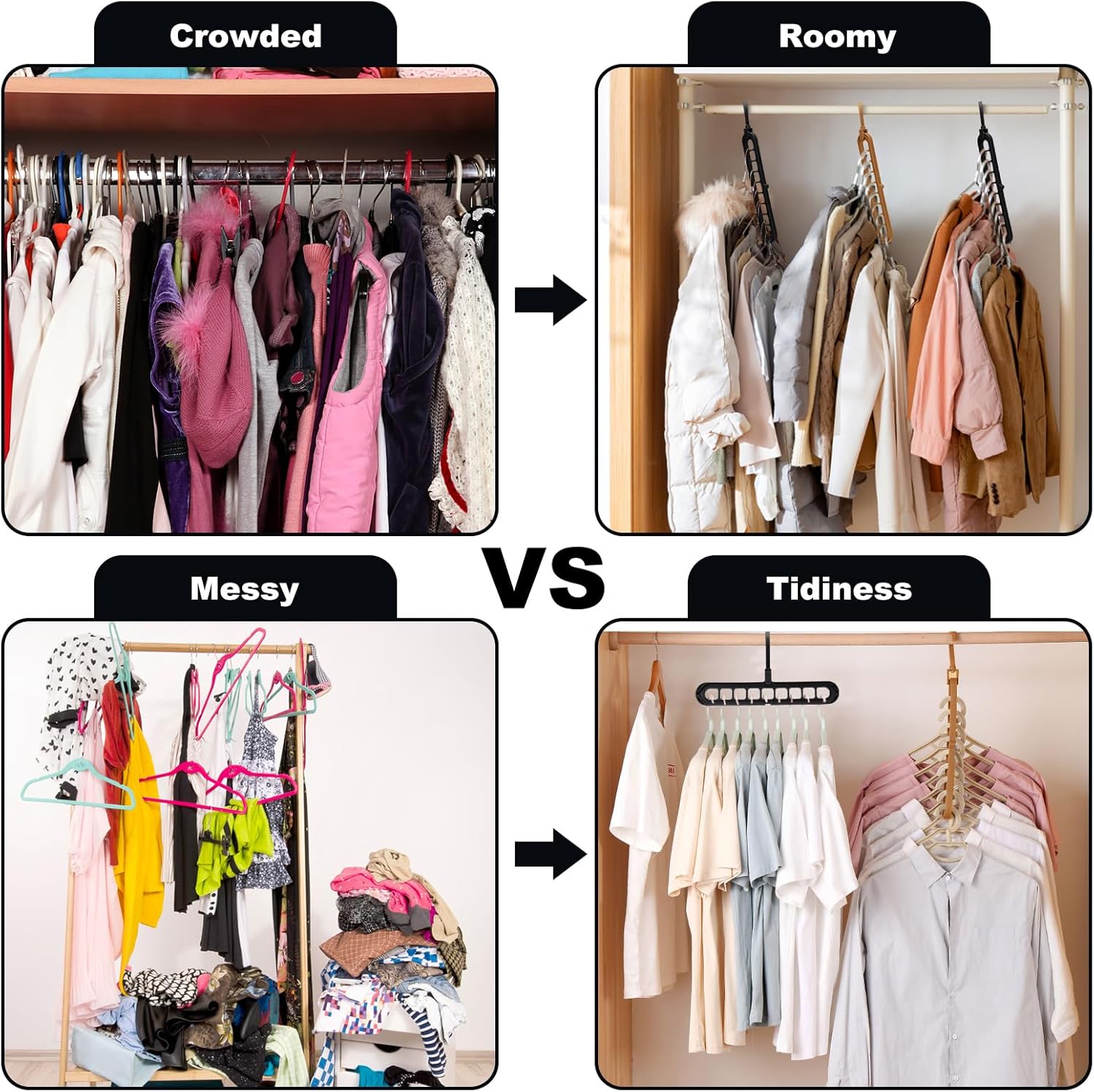 Closet Organizers and Storage,College Dorm Room Essentials, Multifunctional Organizer Magic Space Saving V1258-DP02-E-391