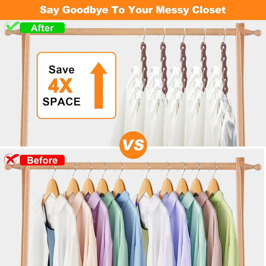 Closet Organizers and Storage,Heavy Duty Wooden Hangers Space Saving,Home Dorm Room Essentials for College V1258-DP02-E-392