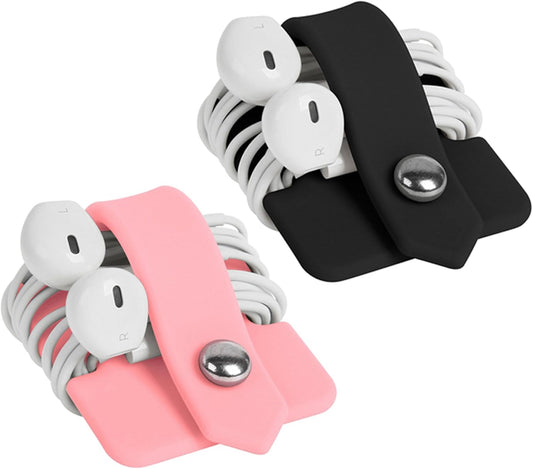 Silicone Earphone Organizer Earphone Wrap Winder Headphone Cord Organizer Wrap Winder Manager/Cable Winder 2 V1258-DP02-E-393