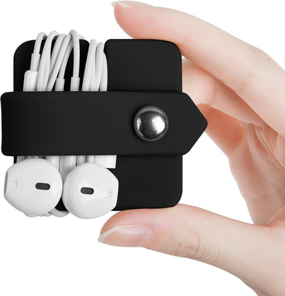 Silicone Earphone Organizer Earphone Wrap Winder Headphone Cord Organizer Wrap Winder Manager/Cable Winder 2 V1258-DP02-E-393