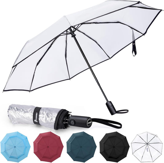Windproof Compact Travel Umbrellas for Rain and Sun, Withstands 85MPH Winds Auto Open Close Folding Umbrella V1258-DP02-E-395
