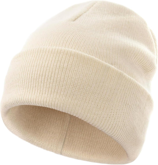 100% Cotton Toddler Beanie Hats for Baby Boys Girls Kids Infant Winter Hat Soft Warm Knit Cuffed Caps V1258-DP02-E-406