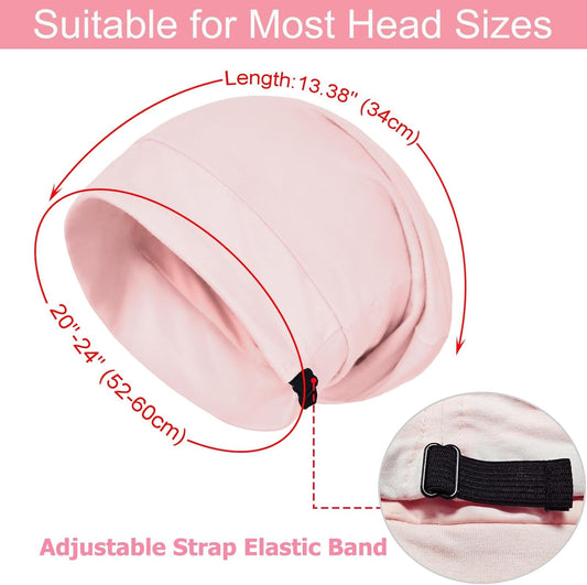 Sleep Cap Bonnet for Sleeping Black Women Men, Adjtable Cooling Lining Bonnets for Curly Hair Wrap Braids V1258-DP02-E-409