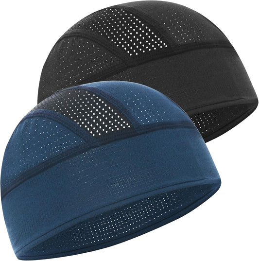 Skull Caps Cooling Helmet Liner,Lightweight Mesh Sweat Wicking Hard Hat Liner Cycling Motorcycle Cap for Men V1258-DP02-E-410
