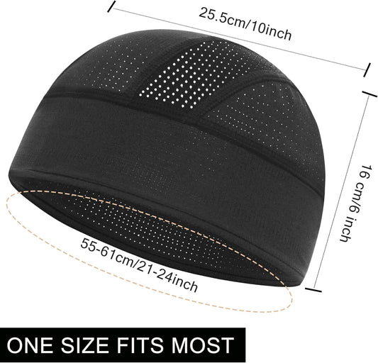 Skull Caps Cooling Helmet Liner,Lightweight Mesh Sweat Wicking Hard Hat Liner Cycling Motorcycle Cap for Men V1258-DP02-E-410
