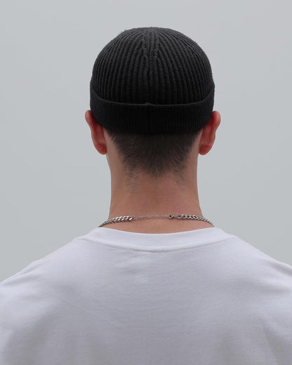 Thin Wool Fisherman Beanie for Men Women, Short Knit Cuff Trawler Watch Hats V1258-DP02-E-411