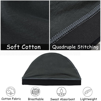 Cotton Stocking Wave Cap for Men, Wave Caps for 360 540 720 Waves, Good Compression Over Durag Sleeping Skull V1258-DP02-E-416