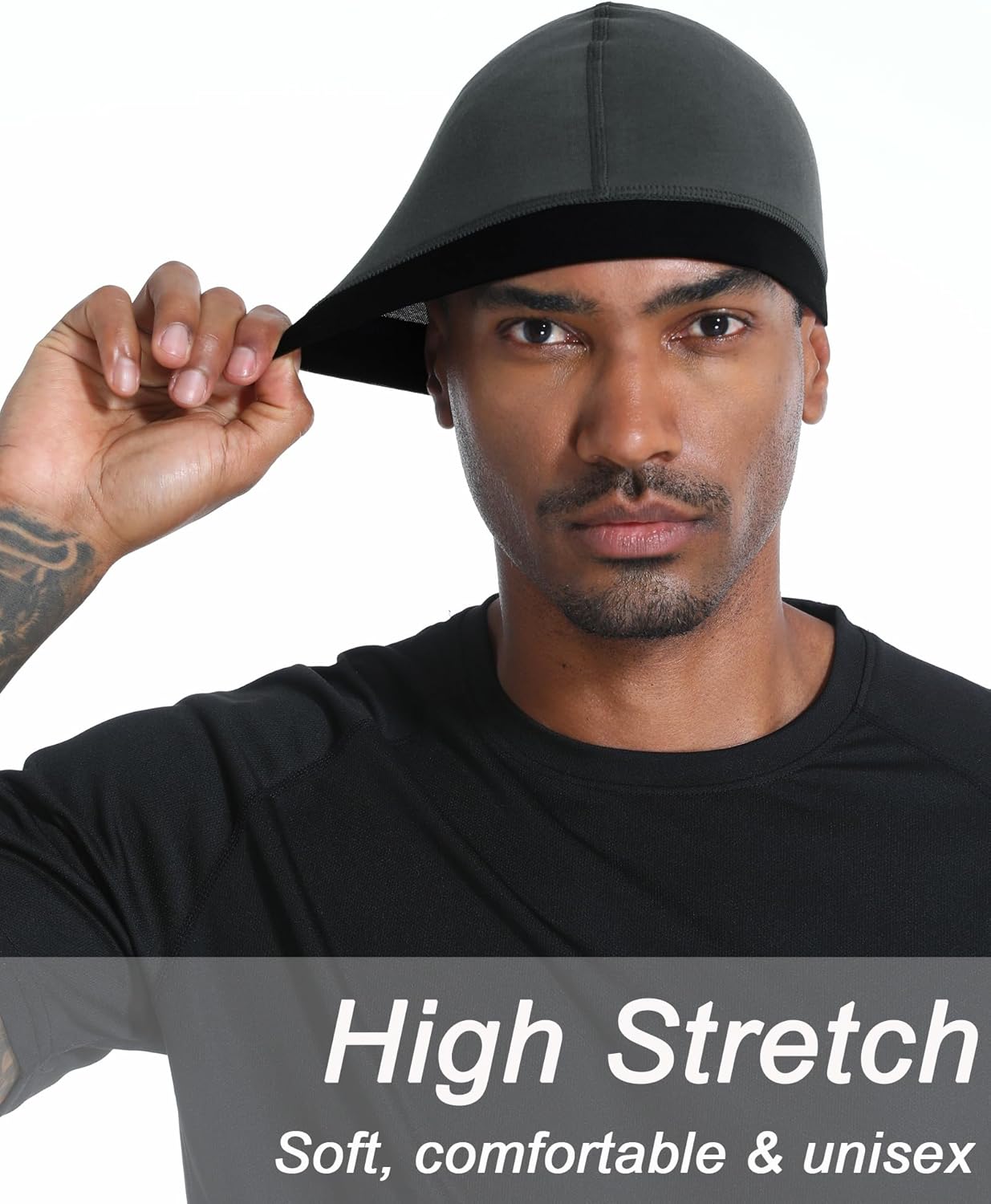 Cotton Stocking Wave Cap for Men, Wave Caps for 360 540 720 Waves, Good Compression Over Durag Sleeping Skull V1258-DP02-E-416