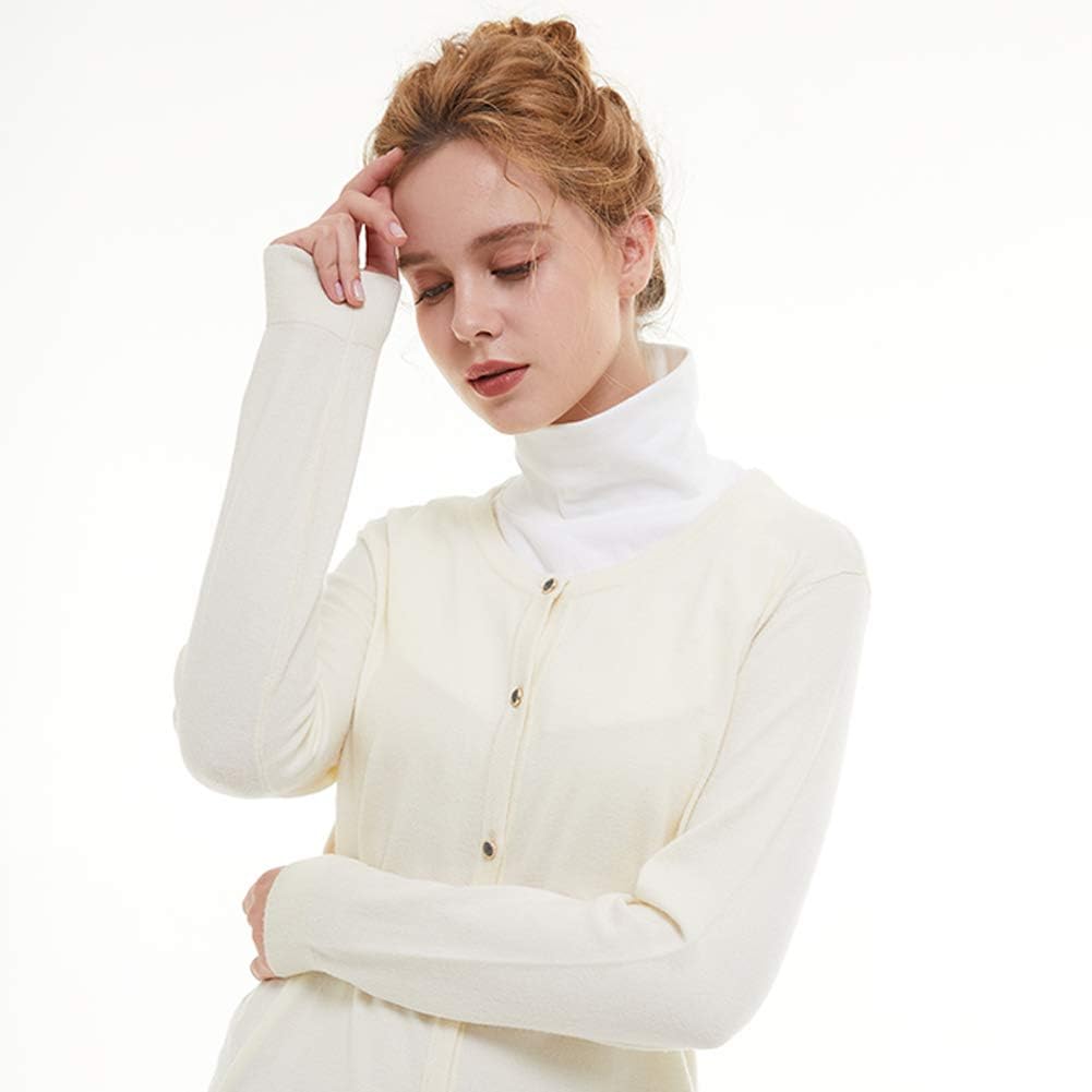Womens Dickies Detachable Turtleneck Collar, Cotton Half Mock Turtlenecks V1258-DP02-E-425