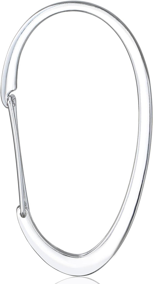 Silver Shower Curtain Rings, Rtproof Shower Curtain Hooks for Bathroom, Chrome Decorative Shower Hooks Rings V1258-DP02-E-427