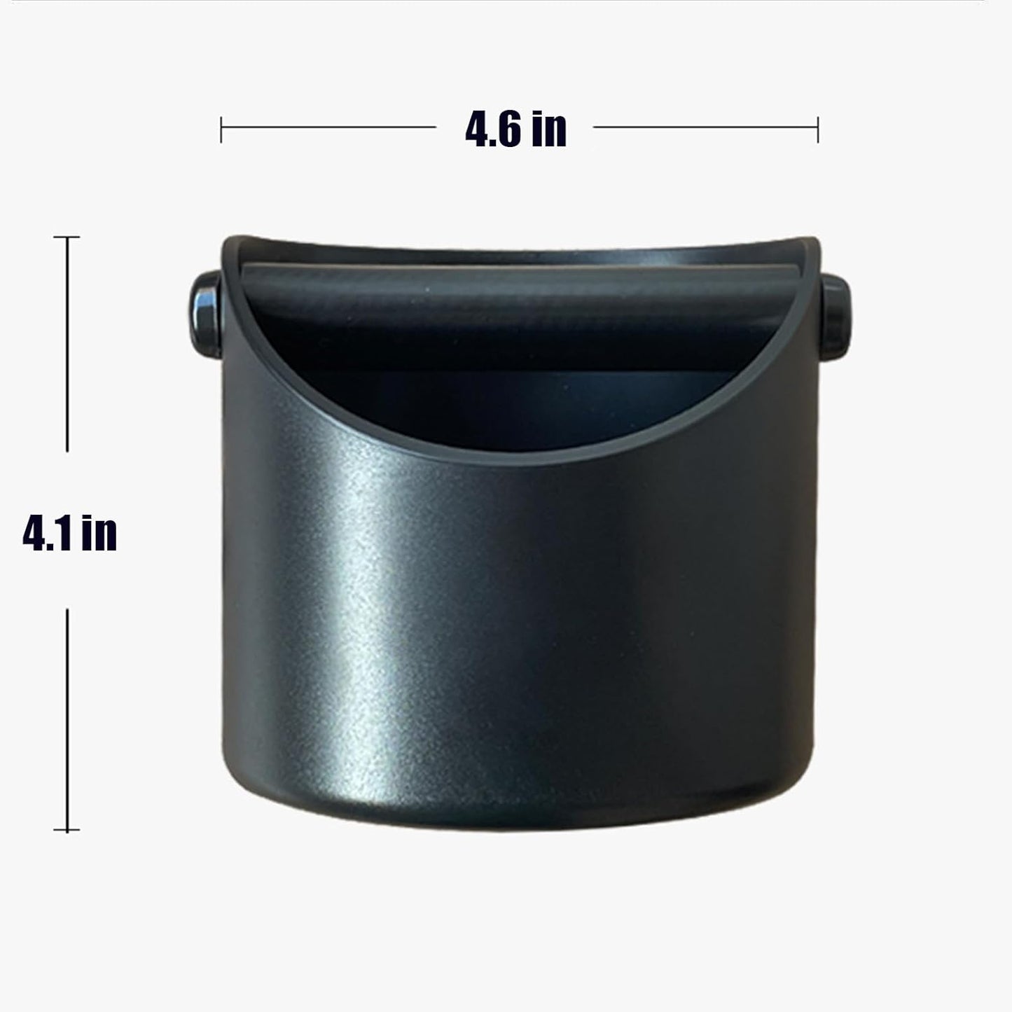 Coffee Knock Box, 4.6 in, Barista Style Espresso Grounds Knock Box, Removable Plastic Knock Rod, Non-Slip V1258-DP02-E-431