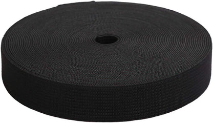1 Inch by 20 Yard Black Heavy Stretch High Elasticity Elastic Spool Knit Elastic Bands for Sewing V1258-DP02-E-438