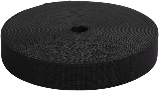 1 Inch by 20 Yard Black Heavy Stretch High Elasticity Elastic Spool Knit Elastic Bands for Sewing V1258-DP02-E-438