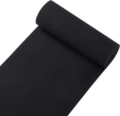 Knit Elastic Bands for Sewing Black Heavy Stretch High Elasticity Flat Elastic Cord 6 Inch Wide Braided V1258-DP02-E-439