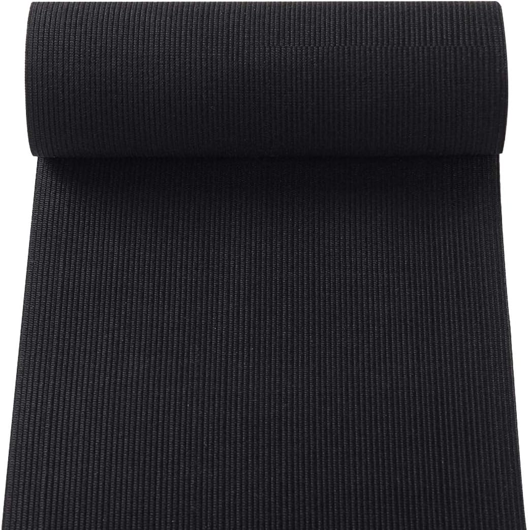 Knit Elastic Bands for Sewing Black Heavy Stretch High Elasticity Flat Elastic Cord 6 Inch Wide Braided V1258-DP02-E-439