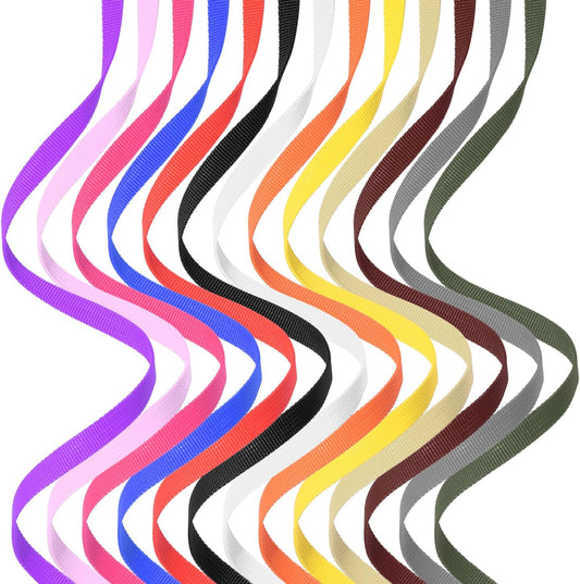 CooBigo 13 Rolls Webbing Strap 3/8 Inch 3/4 Inch 1 Inch 1.5 Inch 2 Inch Polyester Webbing 13 Colors &13 Yards V1258-DP02-E-44