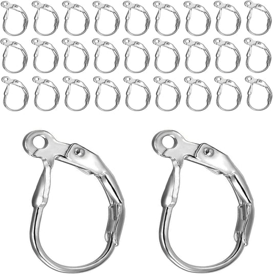 Stainless Steel Leverback Earring Hooks 100pcs French Ear Wire Lever Back Earwire for Jewelry Making Crafting V1258-DP02-E-444