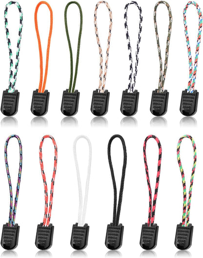 10 Pack Backpack Replacement Zipper Pulls Black V1258-DP02-E-46