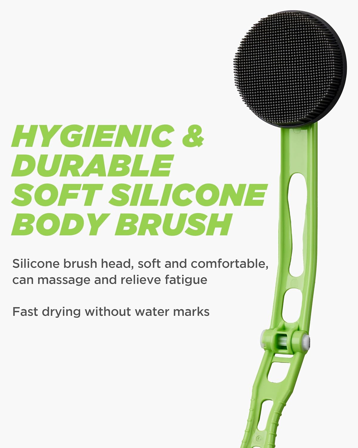 Silicone Body Scrubber Refill Replacement Pad - Back Shower Scrub Brh - Hygienic and Durable Soft Silicone V1258-DP02-E-461