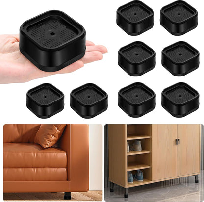 8 Pack Furniture Risers Adjtable Bed Risers Heavy Duty Lifts Height 1", Square Stackable Bed Risers 1, 2 or 3 V1258-DP02-E-465