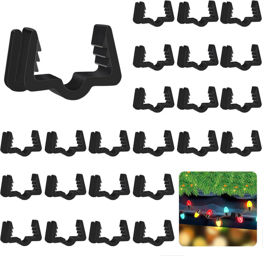 Christmas Light Hanger Clips Fascia Board Light Clips Plastic Holiday Deck Banister Hanger for Christmas V1258-DP02-E-471