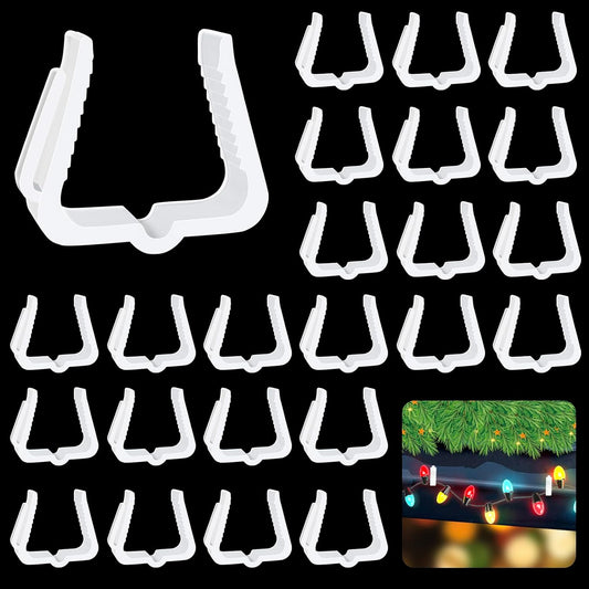 Christmas Light Hanger Clips, Fascia Board Clips, Deck Banister Light Clips, Plastic Holiday Light Clips for V1258-DP02-E-472