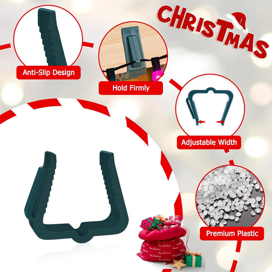 Christmas Light Hanger Clips Fascia Board Light Clips Plastic Holiday Deck Banister Hanger for Christmas V1258-DP02-E-473