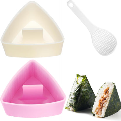 Mubi Press Mold Kit, Onigiri Mold Triangle, 4 Pack Japanese Rice Cooker Kit for Lunch Bento V1258-DP02-E-475