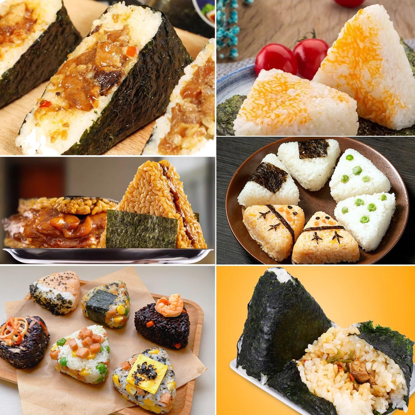 Onigiri Mold Triangle, 2 Pack Large Rice Ball Mold Shi Makers, Onigiri Rice Ball Maker Molds for Kids V1258-DP02-E-476