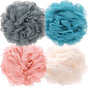 Loofah Bath Sponge Shower Loofah Shower Puff Soft Assorted Color Big 4 Pack V1258-DP02-E-477