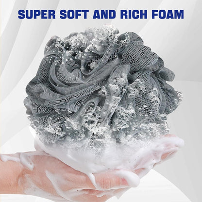 Loofah Bath Sponge Shower Loofah Shower Puff Soft Assorted Color Big 4 Pack V1258-DP02-E-477