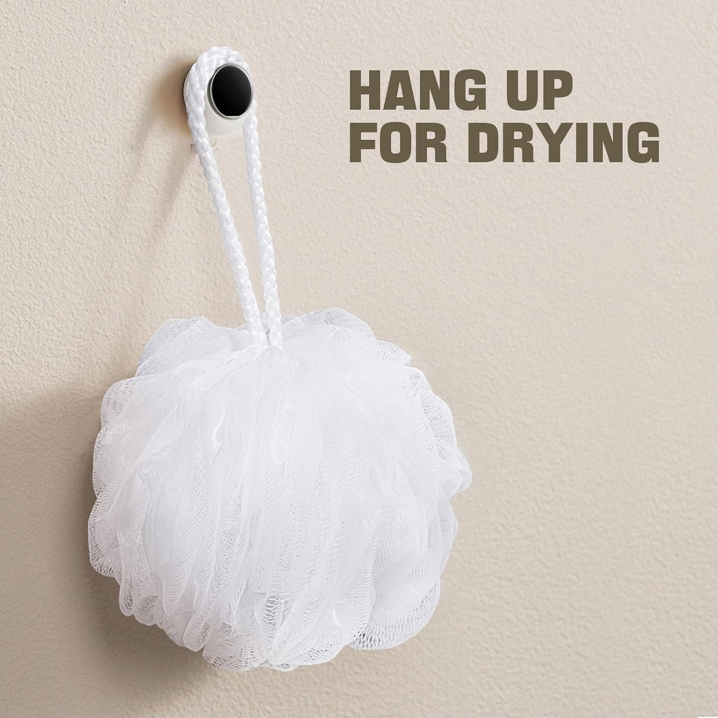 Bath Sponge Loofah Sponge Bath Puffs Shower Pouf Body Scrubber Exfoliating Soft 3 Pack V1258-DP02-E-478