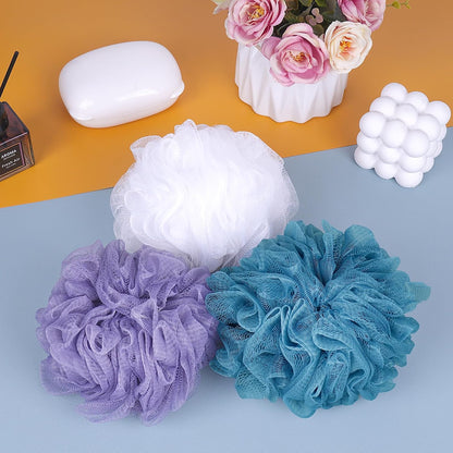 Bath Sponge Loofah Sponge Bath Puffs Shower Pouf Body Scrubber Exfoliating Soft 3 Pack V1258-DP02-E-478