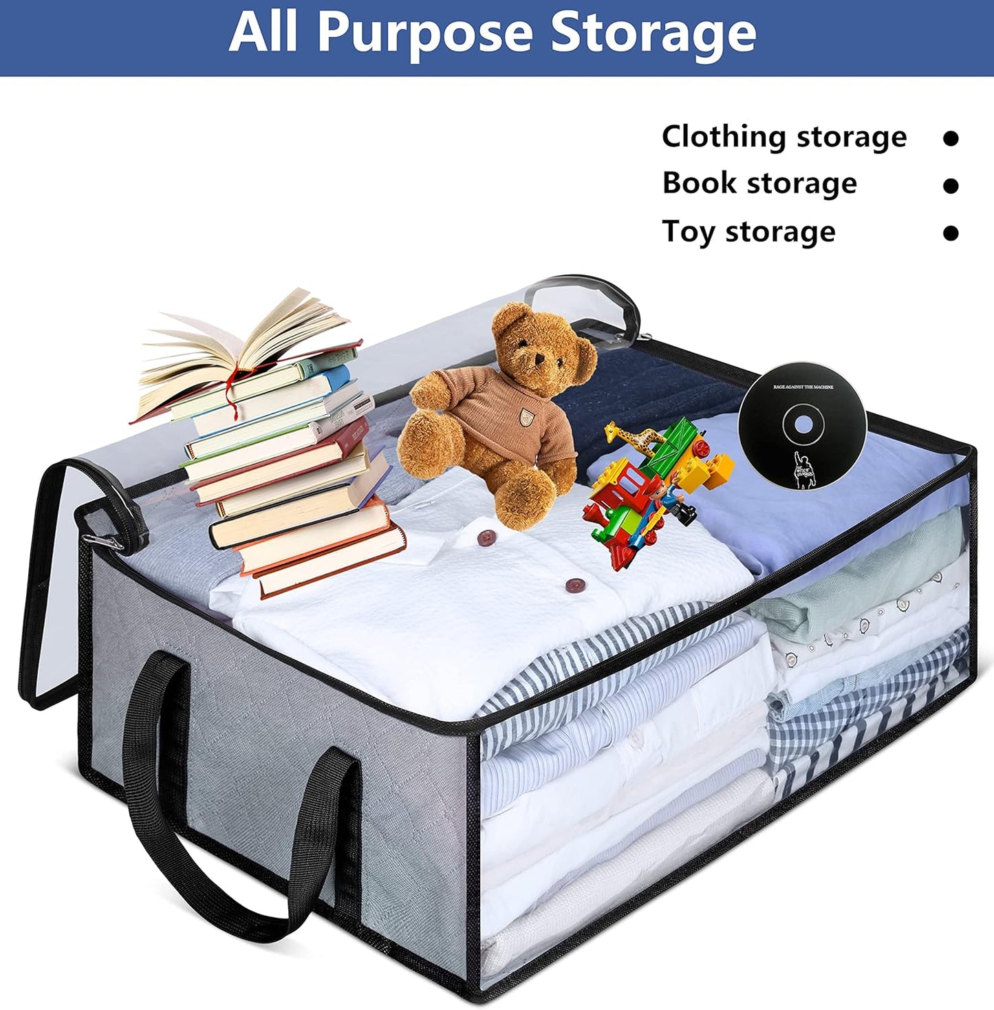 Hat Storage for Baseball Caps, Large Holds up to 40 Caps Wide Hat Organizer for Closet Snapback Holder, Grey V1258-DP02-E-481