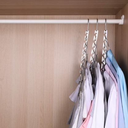 Space Saving Hangers Metal Hanger Magic Cascading Hanger Closet Clothes Organizer(4 Pack) V1258-DP02-E-488