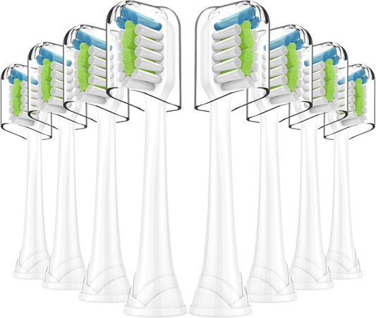 Replacement Brh Heads Compatible with Philips SoniCare Electric Toothbrhes, Dupont Bristles for Effective V1258-DP02-E-490