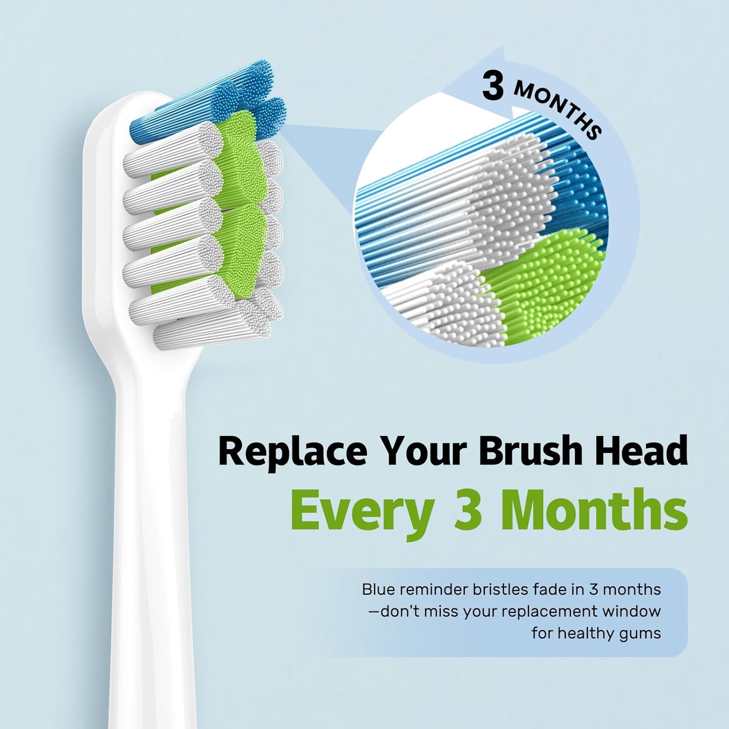 Replacement Brh Heads Compatible with Philips SoniCare Electric Toothbrhes, Dupont Bristles for Effective V1258-DP02-E-490