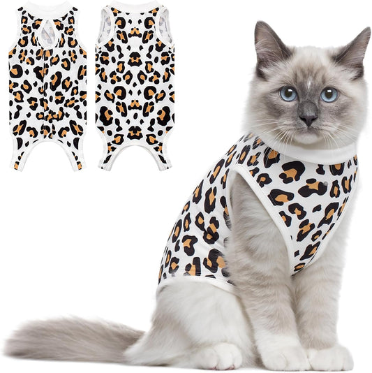 Cat Recovery Suit Female Cats Onesie for Cats, Breathable Cat Surgery Suit for Surgical Abdominal Wounds Skin V1258-DP02-E-491