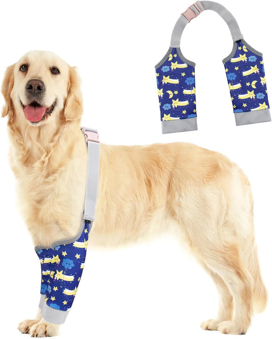 Dog Elbow Protector for Calles, Adjtable Dog Elbow Pads Leg Sleeve to Prevent Licking Biting on Joints, V1258-DP02-E-497