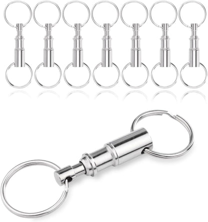 CooBigo 8 Pack Detachable Keychain Quick Release Key Chain, Pull Apart Key Chain for Outdoor Active Backpack V1258-DP02-E-5