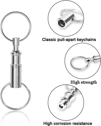 CooBigo 8 Pack Detachable Keychain Quick Release Key Chain, Pull Apart Key Chain for Outdoor Active Backpack V1258-DP02-E-5