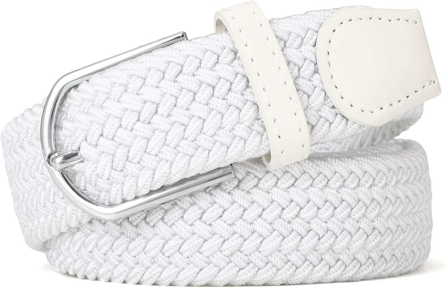 Women Braided Stretch Belts Elastic Canvas Woven Belts For Jeans Pants V1258-DP02-E-519