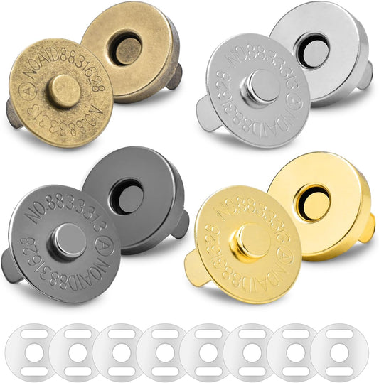 CooBigo 40 Sets Magnetic Snaps for Purse Closures 18mm Magnetic Fastener Replacement Kit Magnetic Snaps for V1258-DP02-E-52