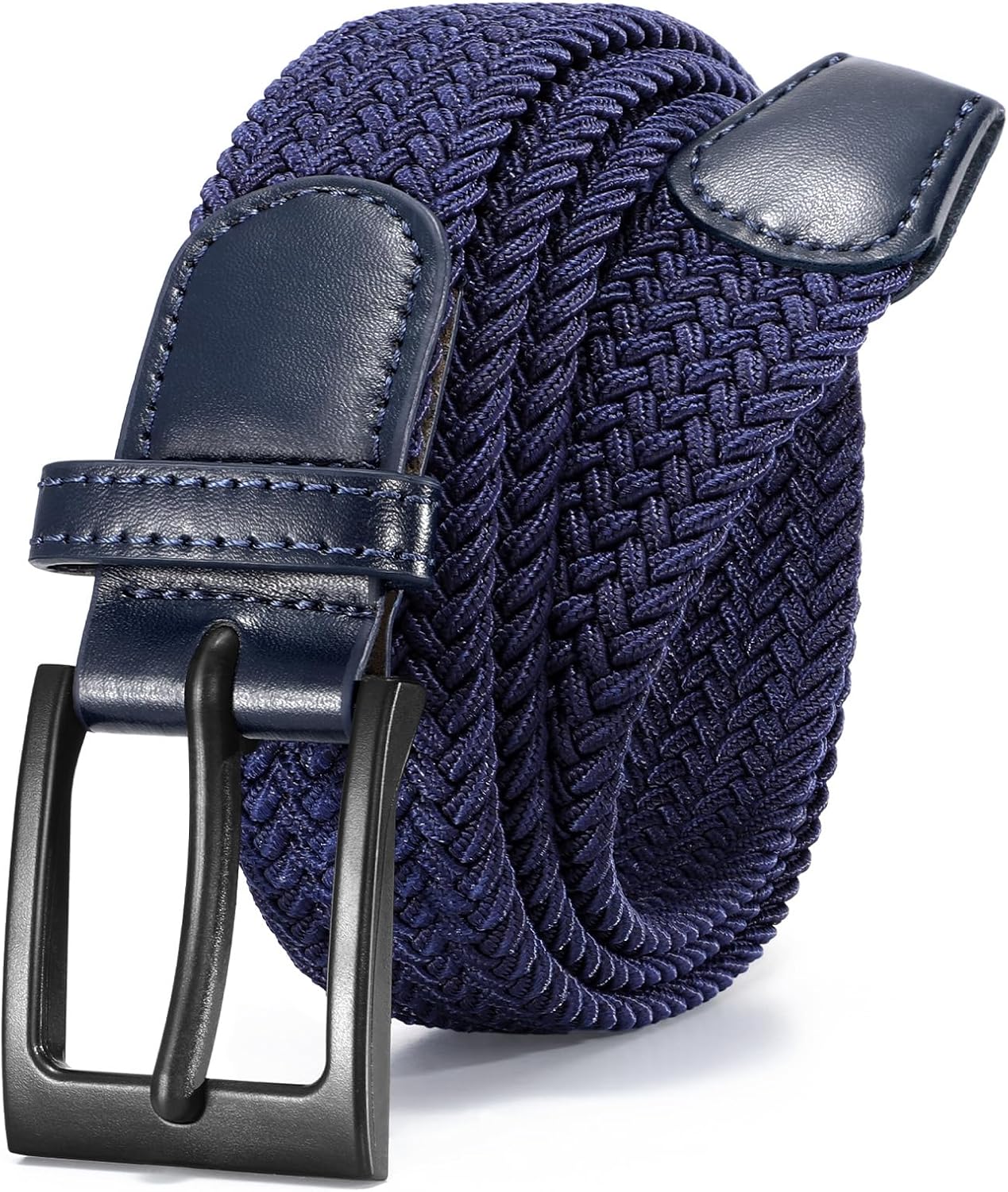 Braided Stretch Golf Belt for Men, No Metal TSA Elastic Stretch Braided Belt Men V1258-DP02-E-521