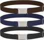 3 pack Kids Adjtable Magnetic Belt Boys Girls Easy Clasp Stretchy Belt for School Uniform Pants V1258-DP02-E-524