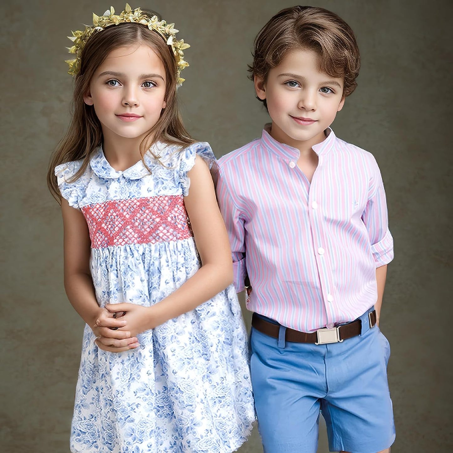 3 pack Kids Adjtable Magnetic Belt Boys Girls Easy Clasp Stretchy Belt for School Uniform Pants V1258-DP02-E-524