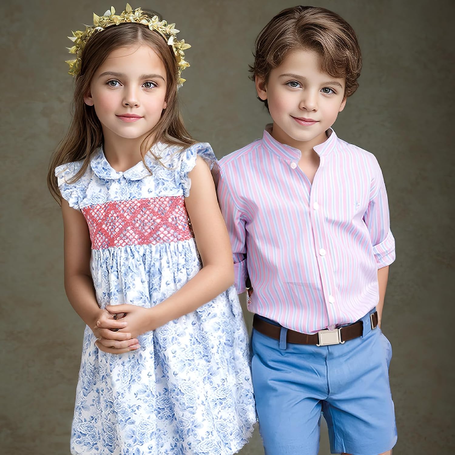 3 pack Kids Adjtable Magnetic Belt Boys Girls Easy Clasp Stretchy Belt for School Uniform Pants V1258-DP02-E-524