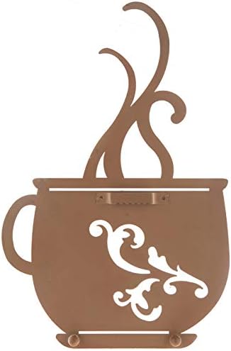 White Metal Rtic Coffee Cup Wall Art Decor for Kitchen Home Restaurant Vintage Cafe Coffee Shop Bar Sign V1258-DP02-E-534
