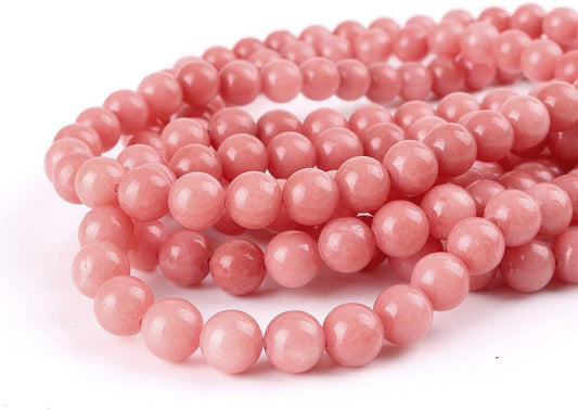 Artificial Pink Coral Gemstone Round Loose Beads for Jewlery Making Gemstome Beads Necklaces Bracelets Best V1258-DP02-E-545